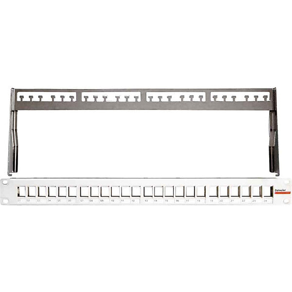Dätwyler PatchPanel KS 19Zoll leer f.24Module grRAL7035 418020
